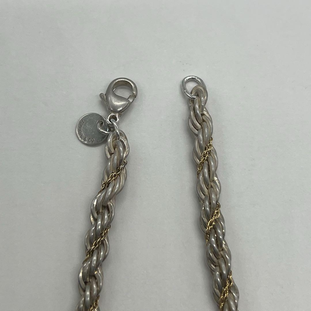 TIFFANY＆CO. ツイスト ロープチェーン コンビ 925/750 ティファニー TIFFANY&CO ツイストロープチェーンブレスレット