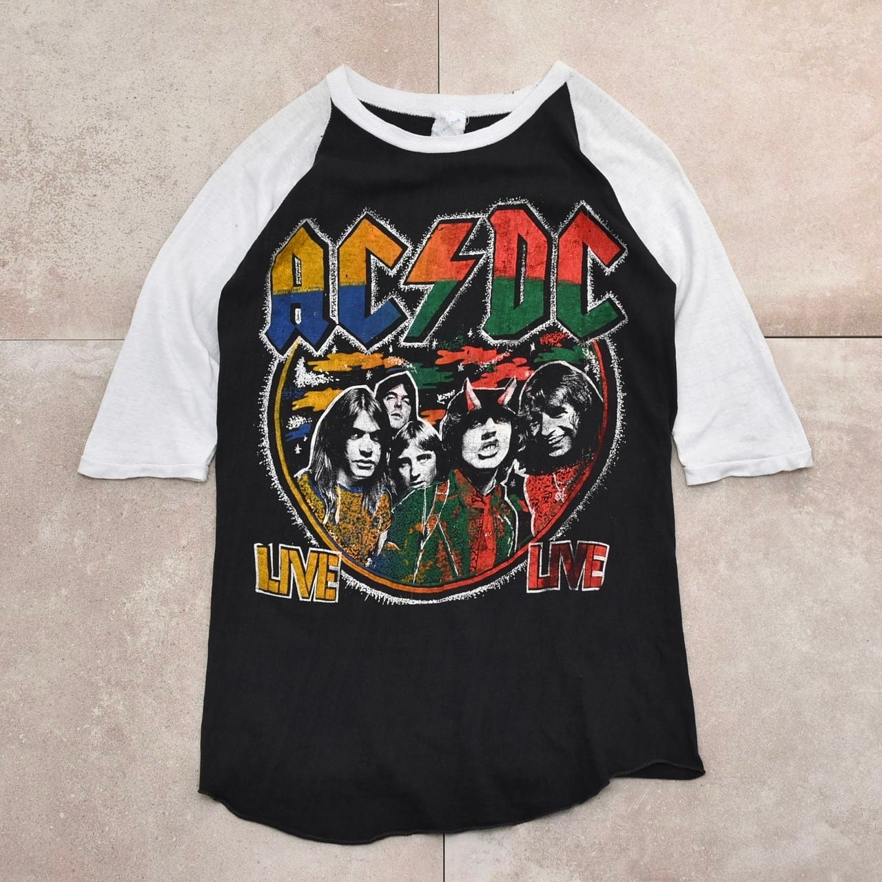 Vtg SportOne AC/DC BOOT raglan Tshirt パキ綿 | 古着屋 grin days ...