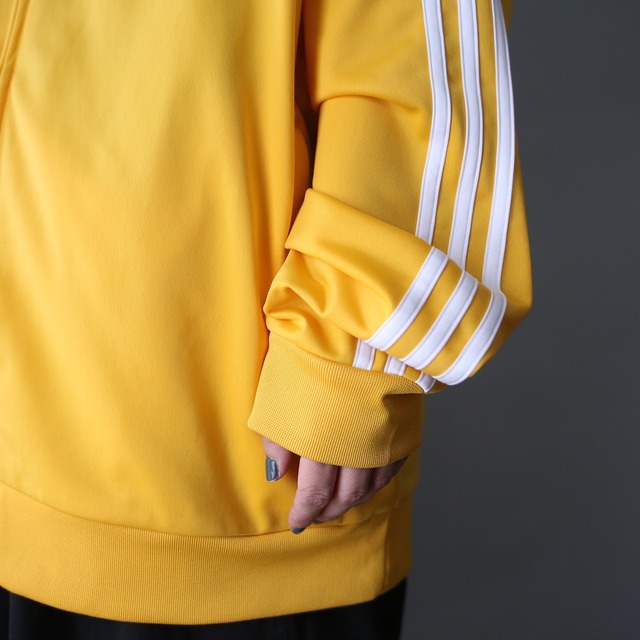 "adidas" good yellow over silhouette track jacket