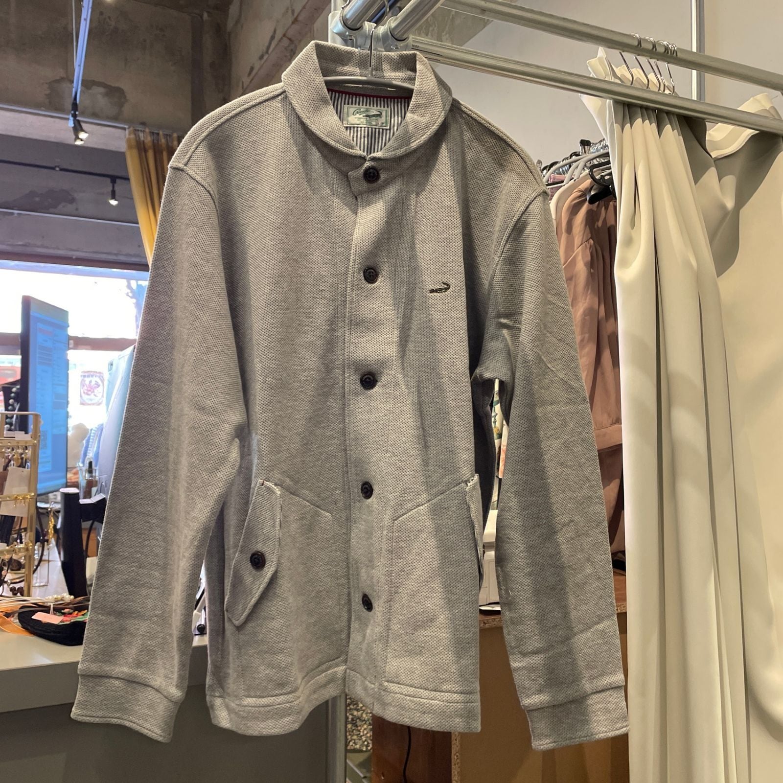 44 Harrods ハロッズ ビーズ スパンコール 総柄 カーディガン
