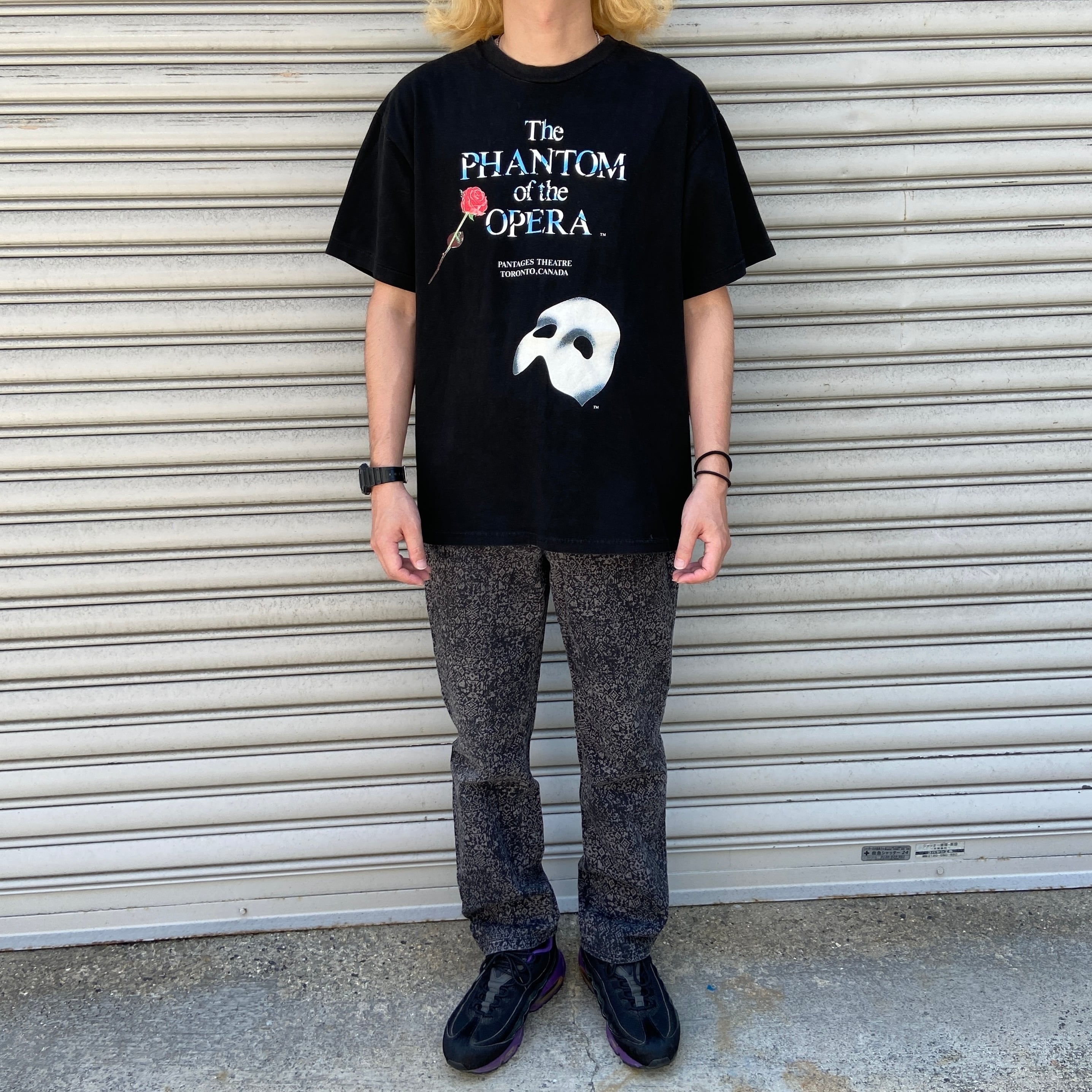 オペラ座の怪人 ミュージカルTシャツ 半袖 ブラック L カナダ公演 