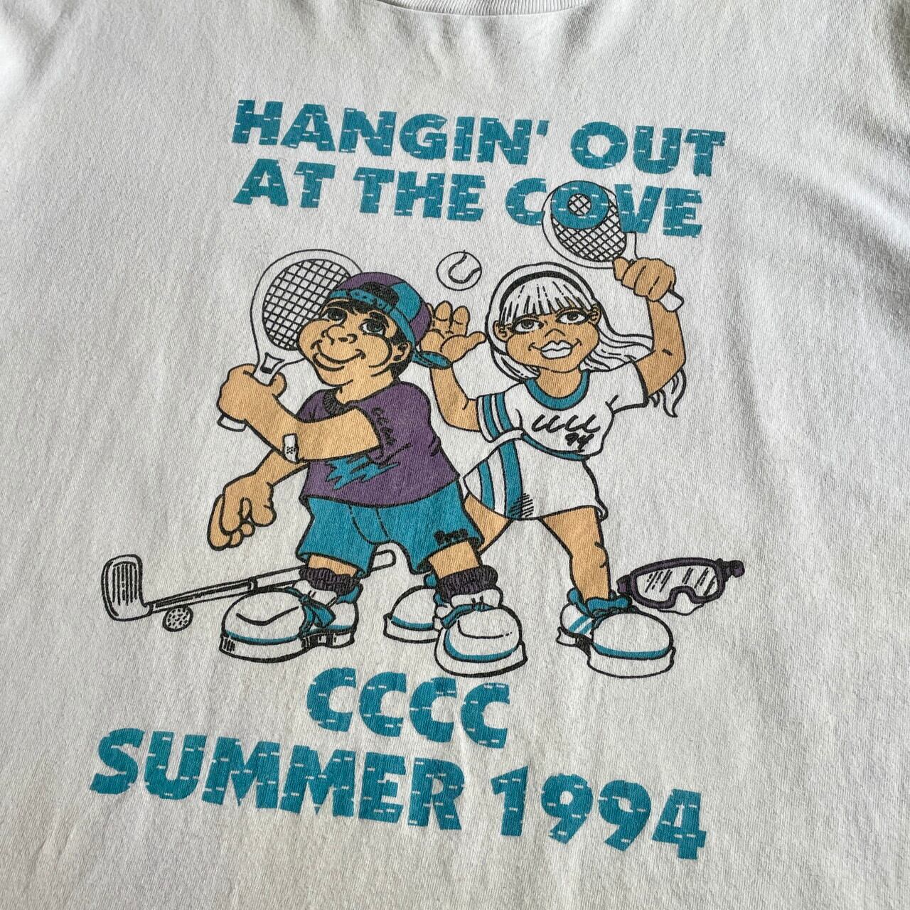 ビンテージ 90s ホワイト 白 カレッジロゴ Tシャツ テニス 美品