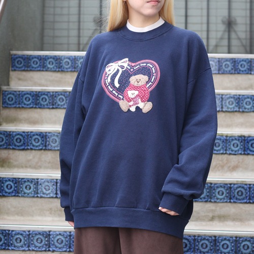 USA VINTAGE Gopher SPORT BEAR DESIGN OVER SWEAT SHIRT/アメリカ古着くまデザインオーバースウェット