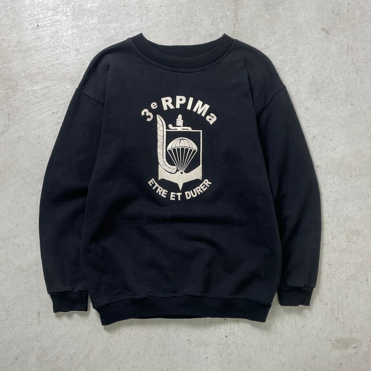 ヴィンテージ スウェット　カラー　フロッキー　90s 黒 03ebc9c47ddcfaad248964ebf914d6