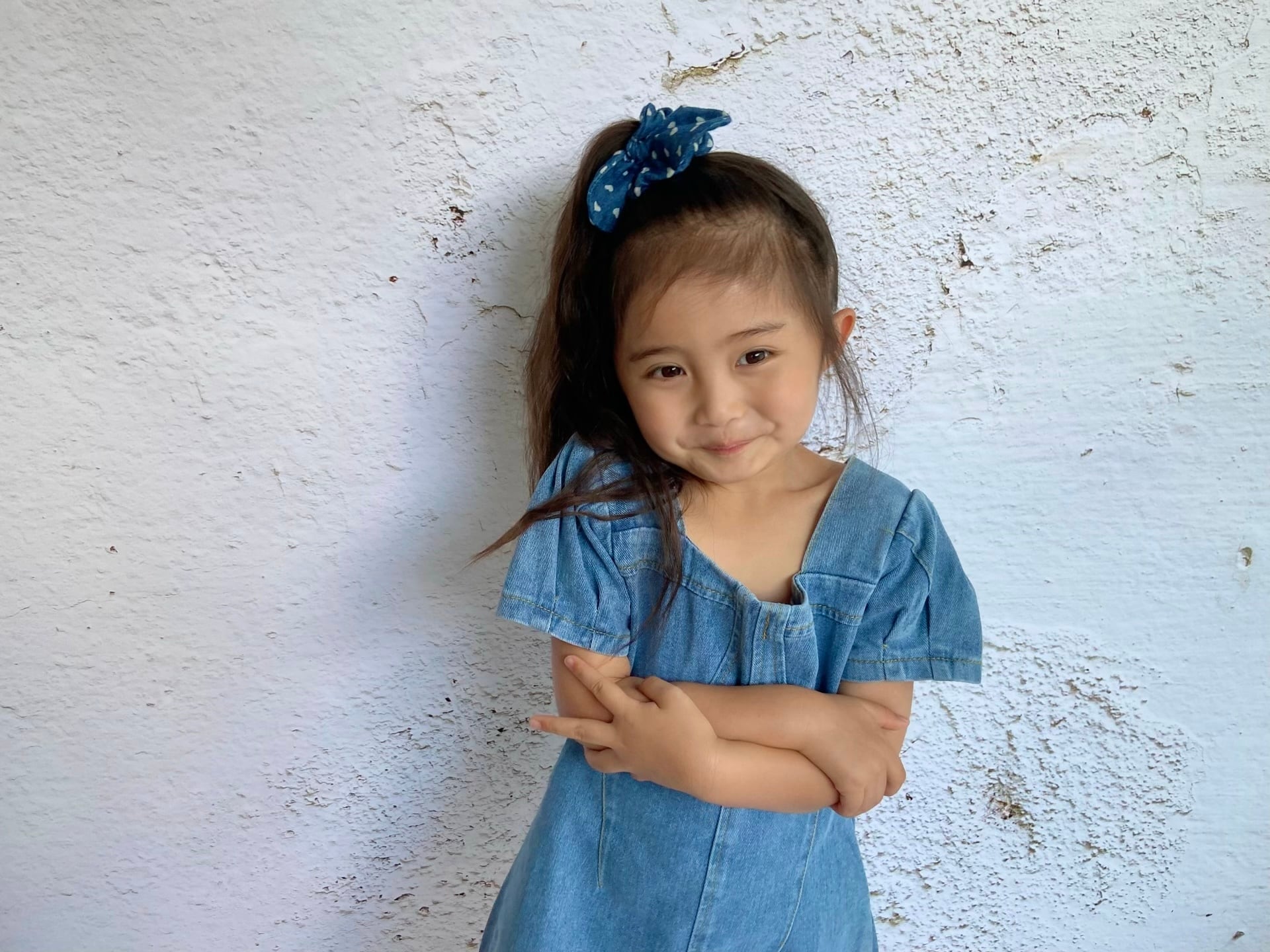 【即納】スクエアネックのデニムワンピース｜海外子供服｜韓国子供服