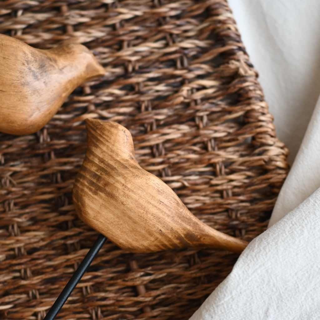 NEIN MARKE 小鳥のオブジェ《 S 》｜木の飾り スタンド ナチュラル