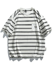 パッチポケットボーダー半袖Tシャツ S0504