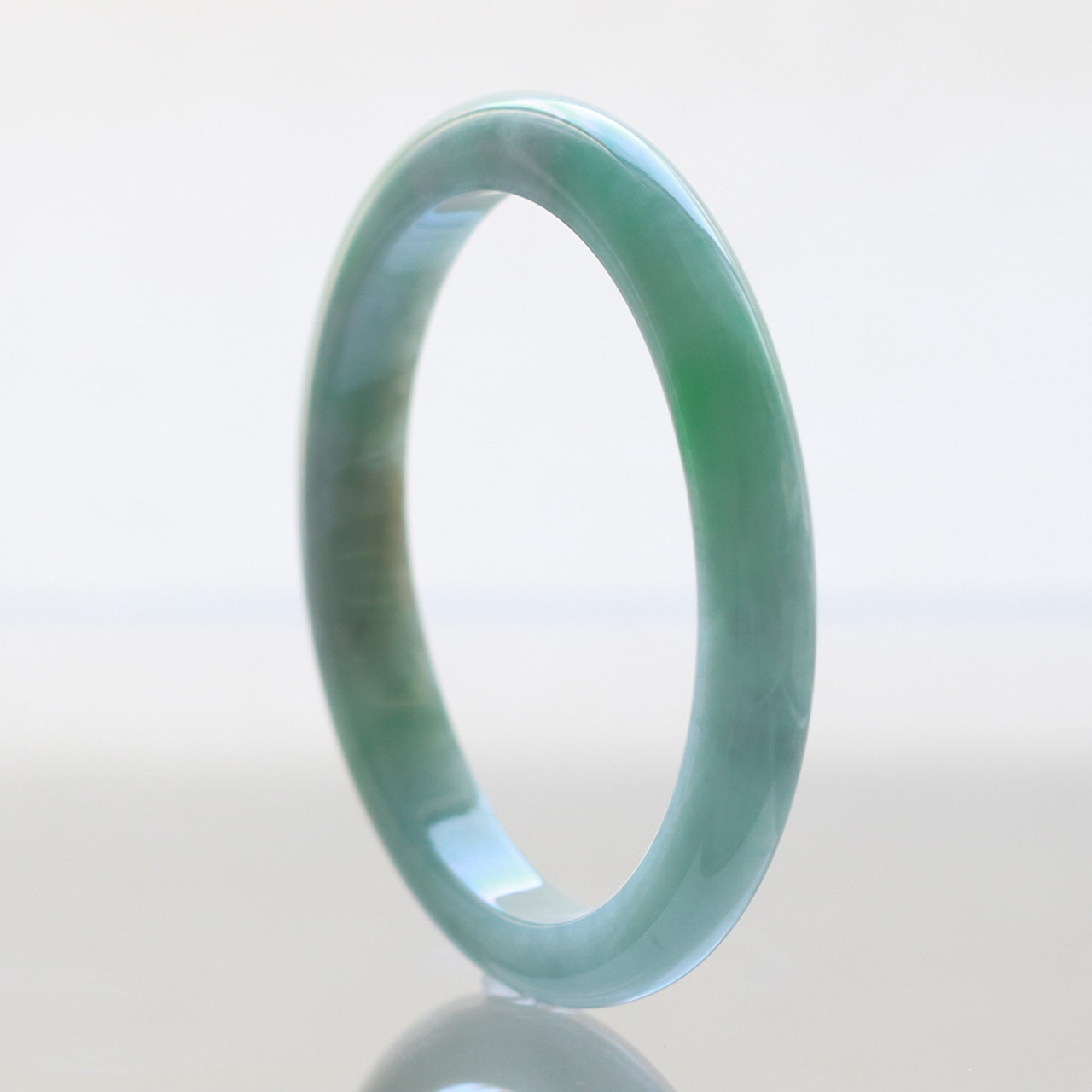 【内径約58.6mm】mint A貨翡翠バングル jd_bg1117