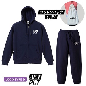 日本限定 セットアップ 【ニュースタックド】 ジップフーディー&パンツ ネイビー JJP25637