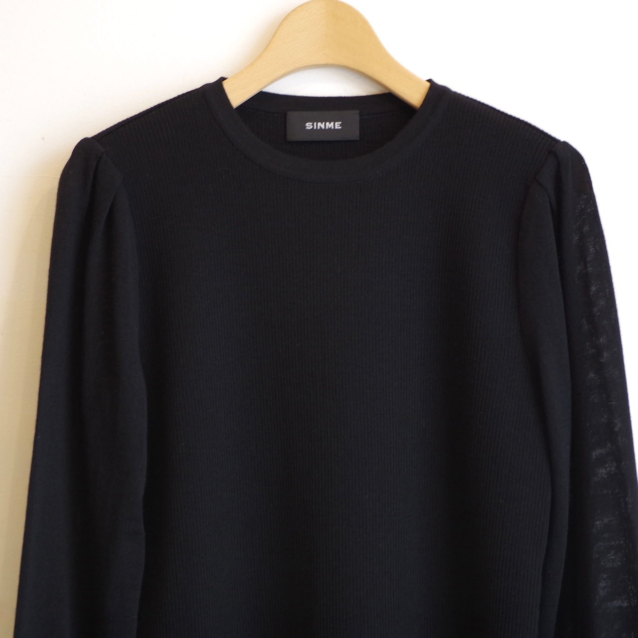 SINME ラウンドネックニット ブラック