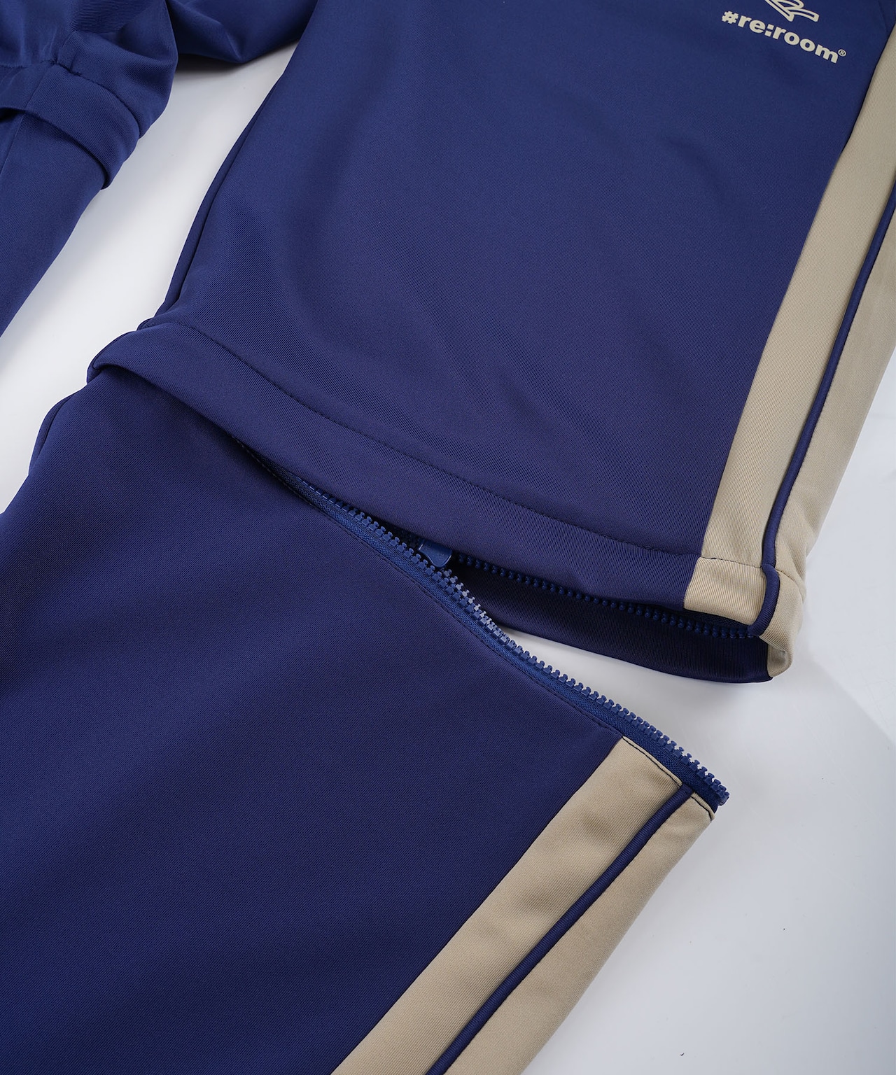 【#Re:room】SIDE LINE 2WAY WIDE TRACK PANTS［REP227］