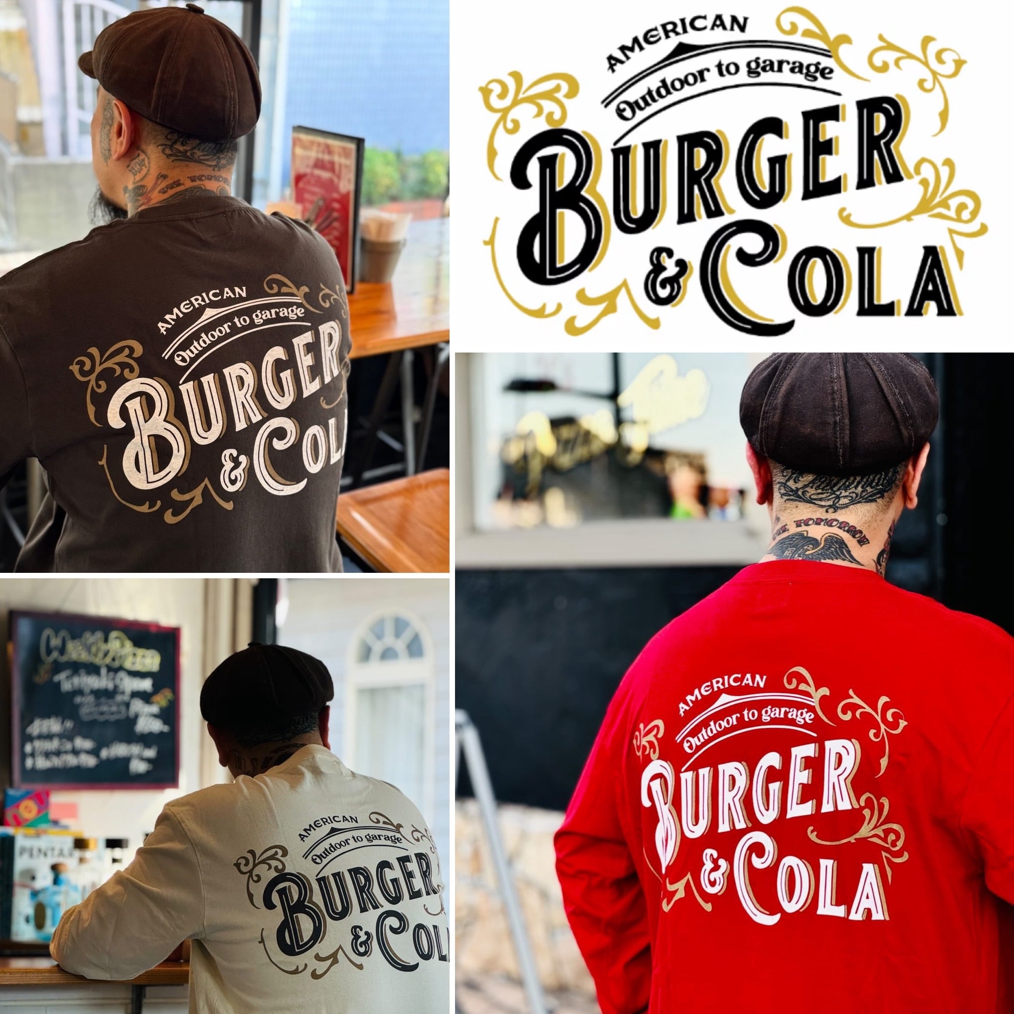 BURGER & COLA】B&C LOGO 2nd L/S Tee | FREEDOM GARAGE 新作商品