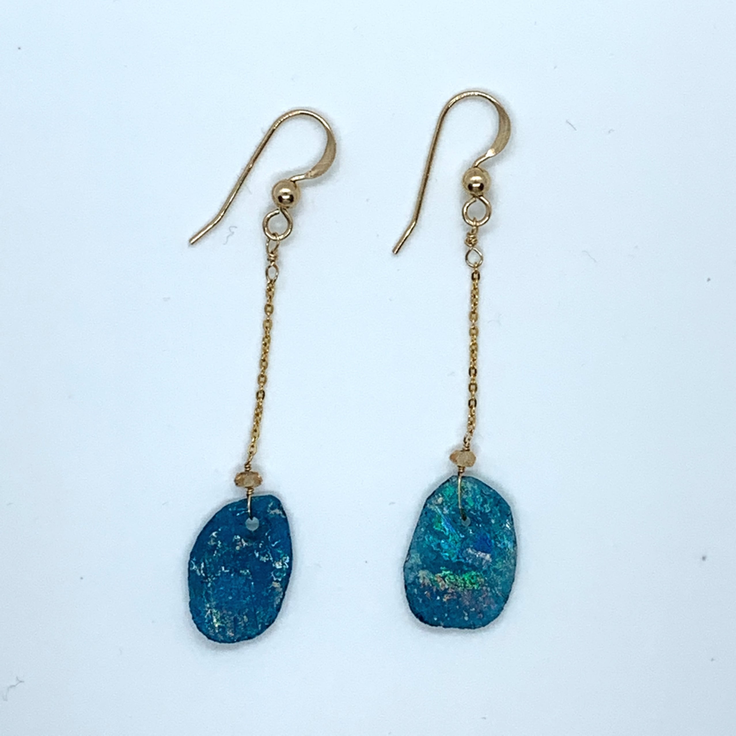 ピアス【ローマングラス】(L)14kgf | earth venus