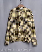 Jacquard knit jacket / YELLOW CHECK