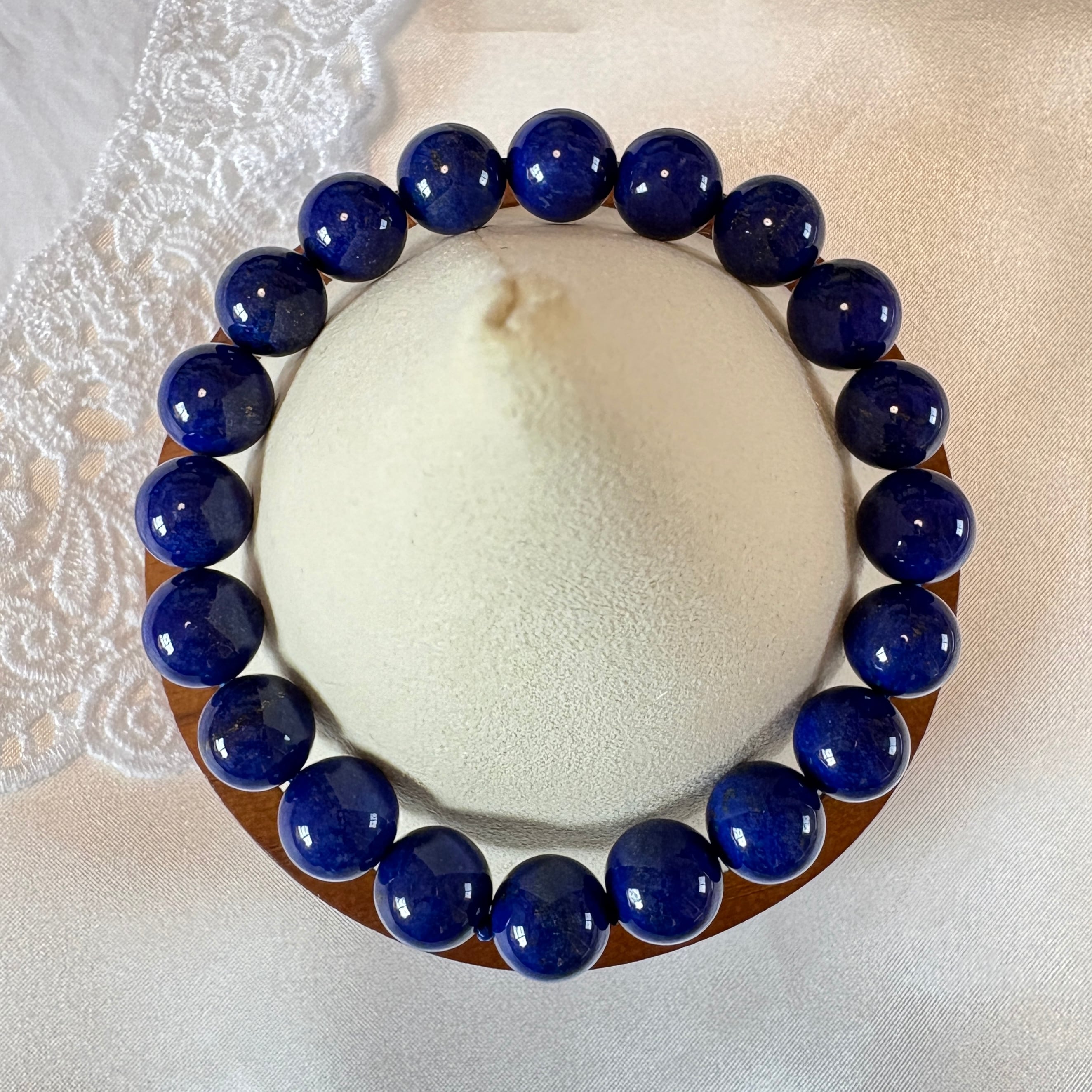 最高品質品 ラピスラズリ アフガニスタン産 9.5~10㎜珠 内周16㎝(一点もの)天然 本物 無着色 無加工 無処理
