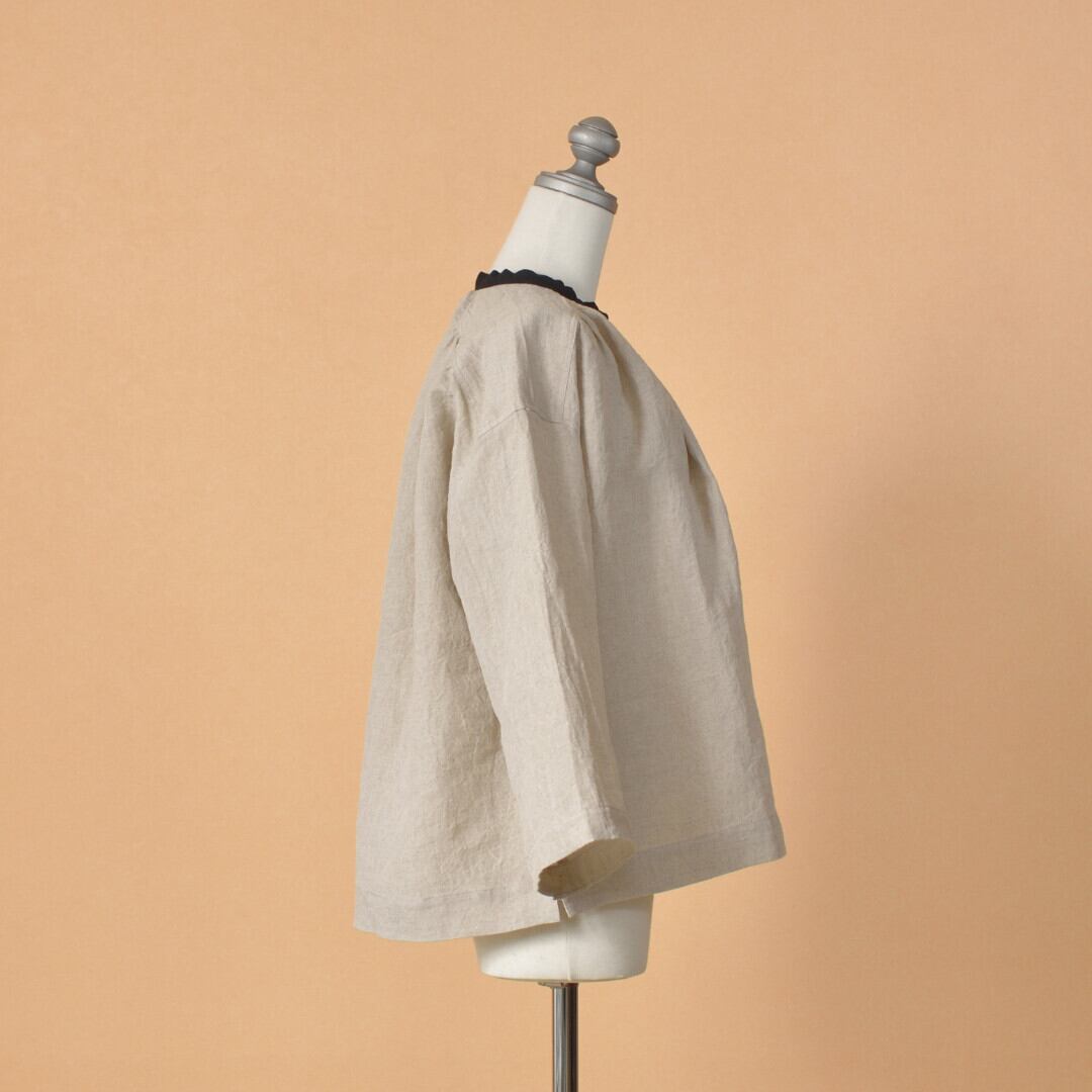 MAGALI マガリ ベルギーリネン・アンティーク・ブラウス・ナチュラル