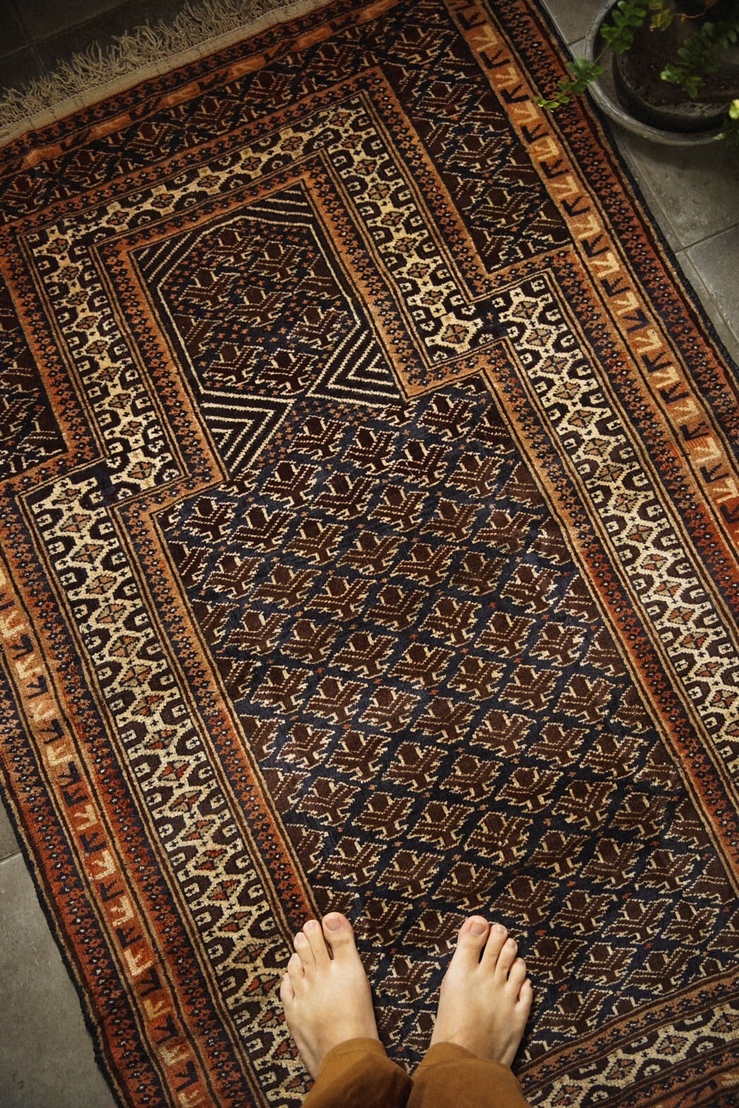 920 -Vintage Baluch prayer rug