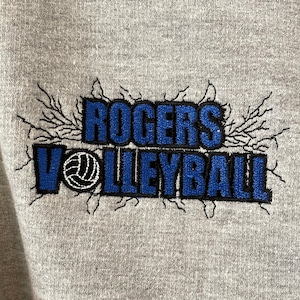 【PENNANT】VOLLEYBALL バレーボール 刺繍ロゴ ワンポイント ハーフジップ スウェット US古着