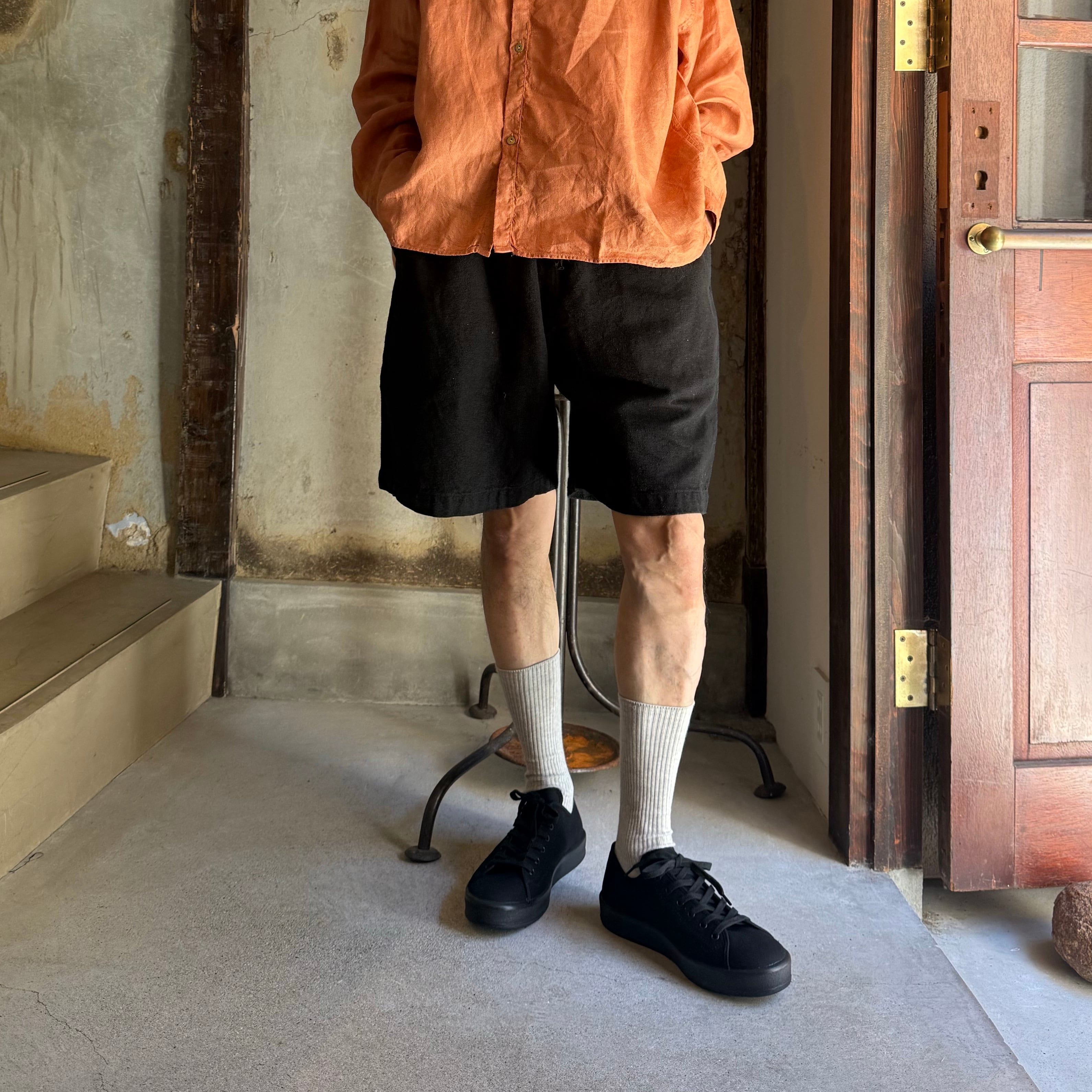 MITTAN PT-114 亜麻苧麻ショート 黒