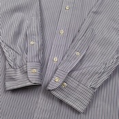 RALPH LAUREN ラルフローレン ストライプ BD 長袖 ドレスシャツ サイズ 16 1/2 - 34/35 /ホワイト×パープル×ネイビー