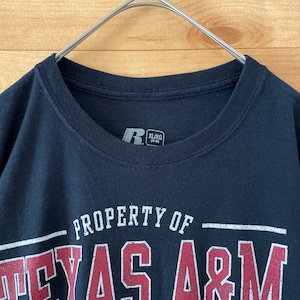 【Russell】カレッジ テキサスA&M大学 プリント Tシャツ XL ビッグサイズ アメリカンフットボール AGGIES US古着