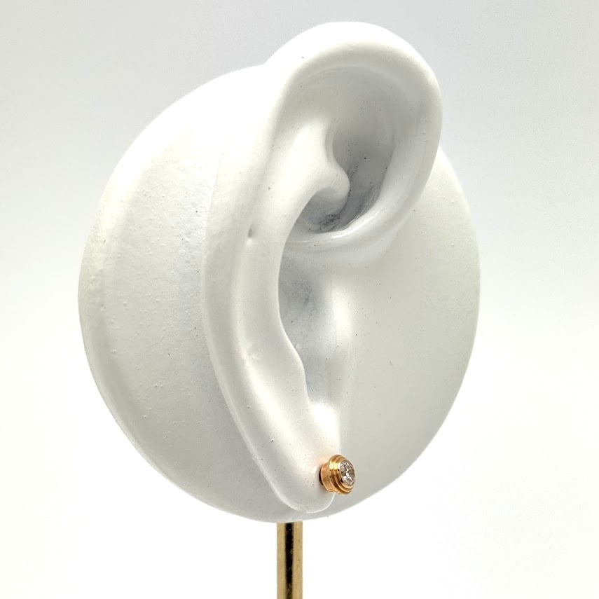 【美品】カルティエ ダムール ミディアム MM ピアス 片耳用 7385 中古A】カルティエ ダムール イヤリング ピアス ミディアム K18 ピンク