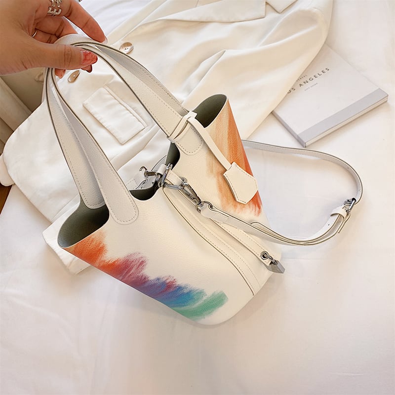 夏の妖精の小さなバッグ2020新しいトレンディな野生の漫画のポータブルメッセンジャーバッグファッションネット赤いバケットバッグ Tiancai_Wing_Bag1149740