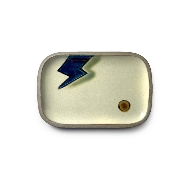 【一翠窯】長方皿小 カミナリ [やちむん]