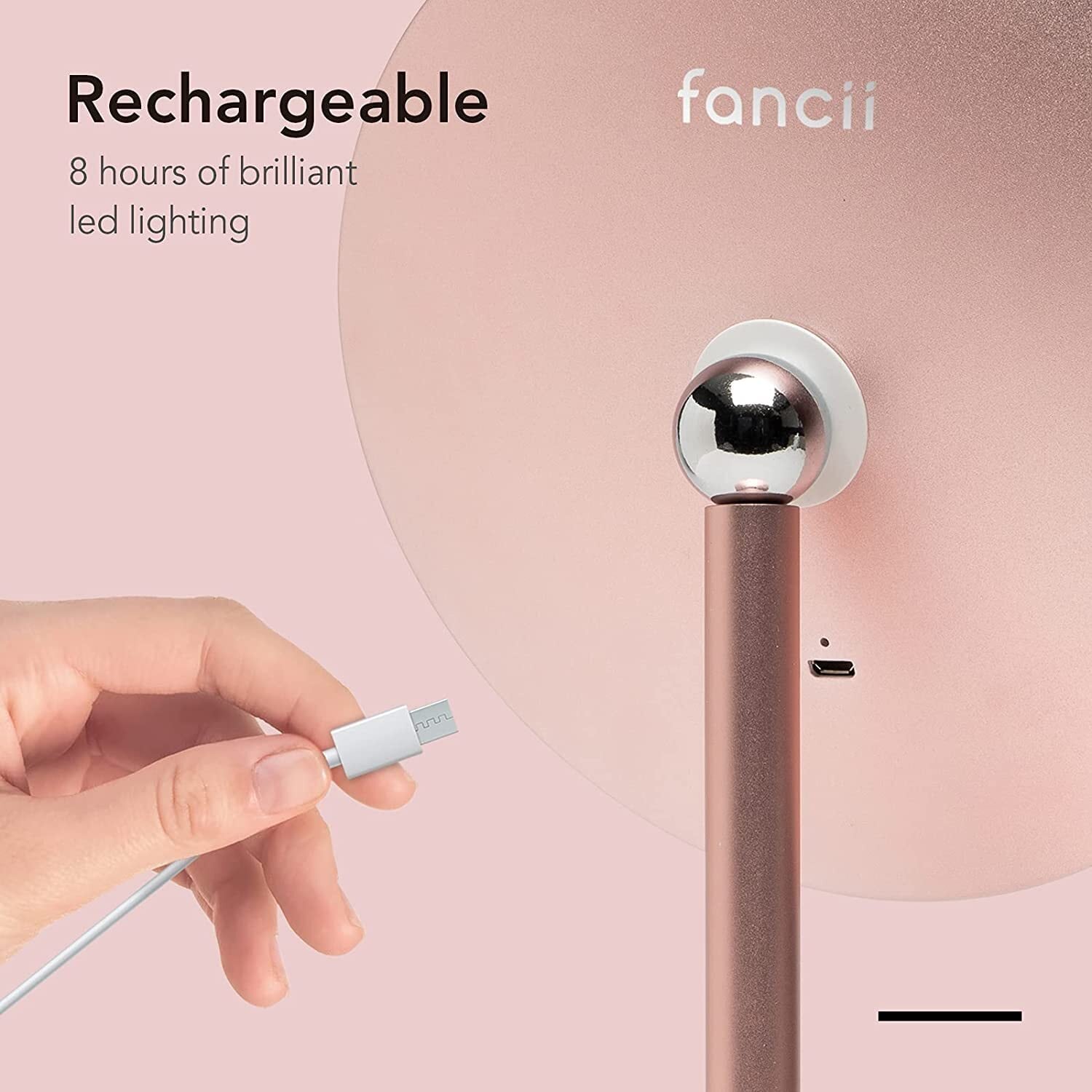 fancii Nala (ナラ) / 化粧鏡 卓上鏡 拡大鏡(10倍) / ピンク | fancii