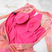社交ダンス 衣装 prima boutique プリマブティック ドレス ワンピース スタンダード ピンク系 オレンジ系 パープル系 長袖 レース 透け感 ダンスパーティー パーティドレス ステージ衣装 発表会 エレガント 上品 大人っぽい ラインストーン
