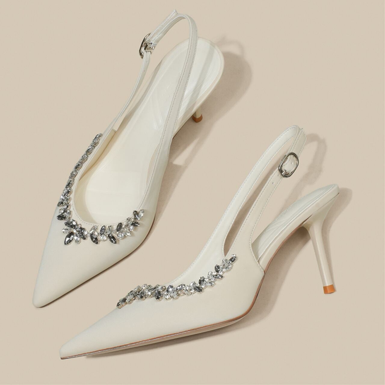 ラインストーン ポインテッド ミュール 3color SH49