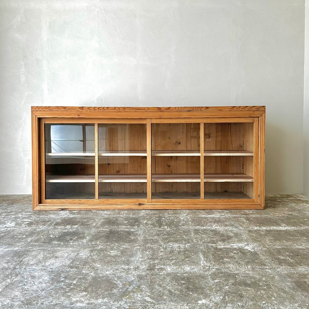 キャビネット　ガラスケース　古家具　0794