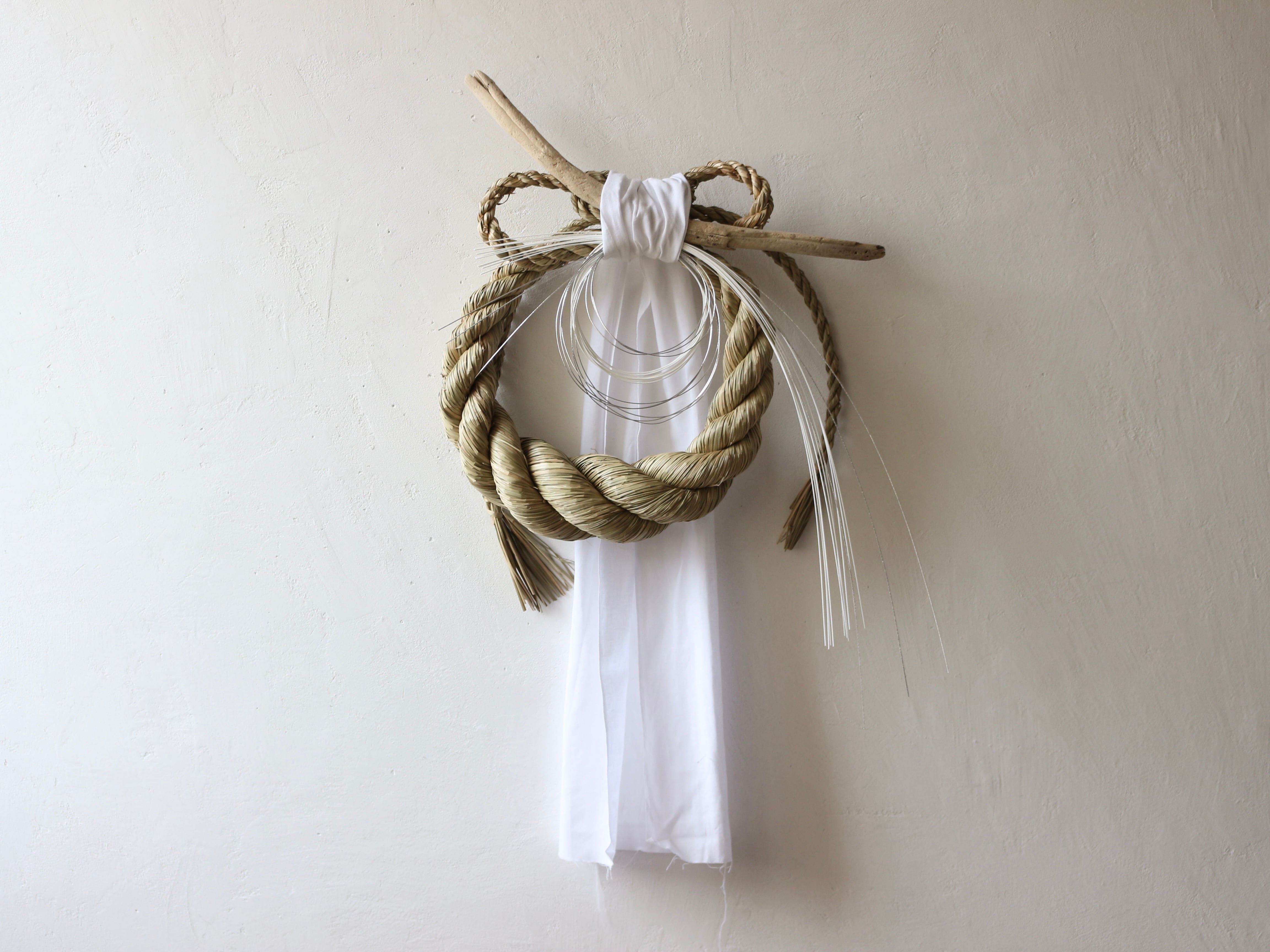 流木雲流丸〆縄飾り・大/しめ縄・お正月飾り