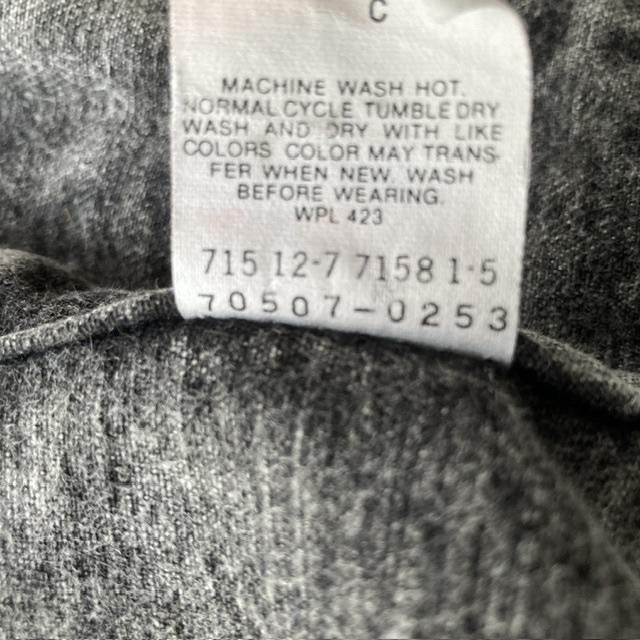 Levi’s 70507-0253 デニムジャケット 先染めブラック 80s 画像14