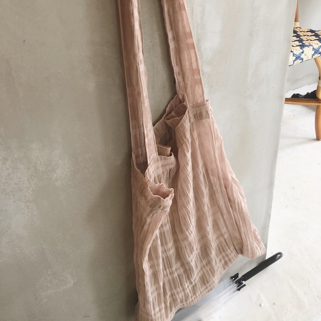 sheer tote bag【nude beige】