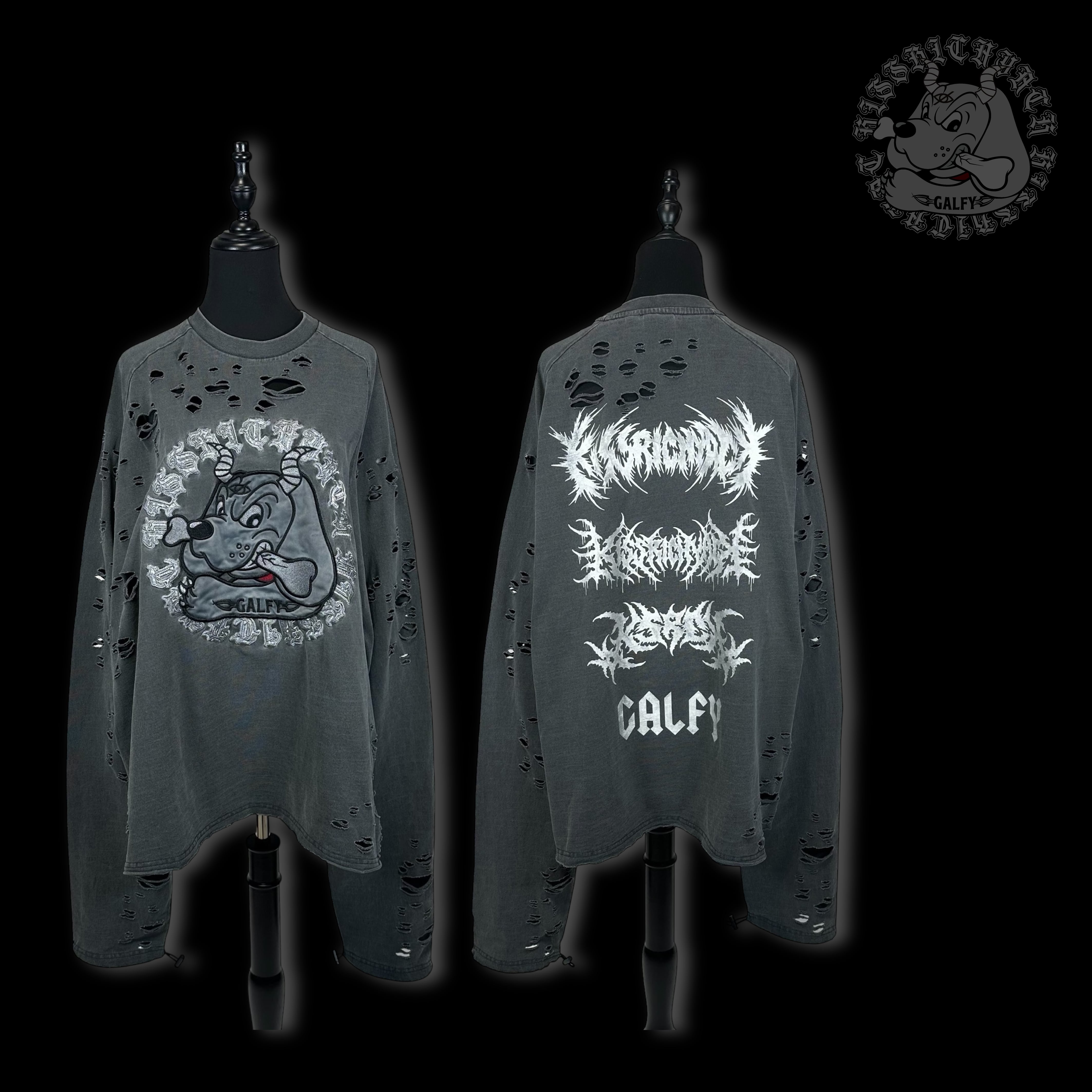 即納】「大萌袖ブリーチぼろぼろT」 | KRY clothing