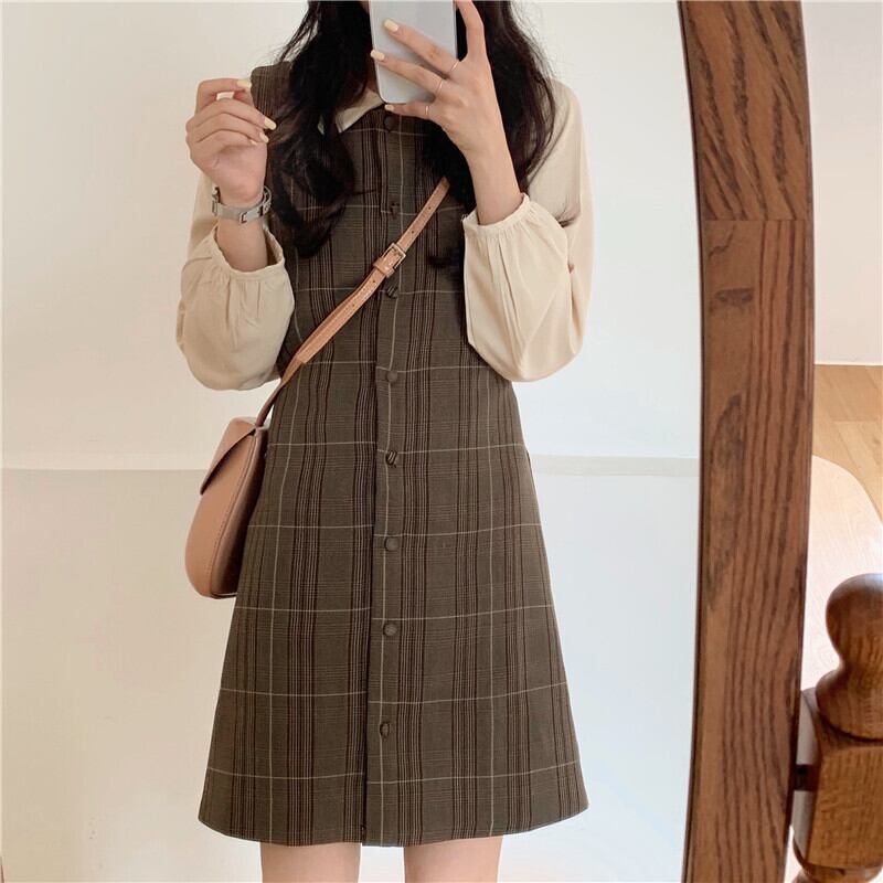 ワンピース ミニ丈 半袖 襟付き かわいい カジュアル お洒落 レトロ ラブリー キュート ガーリー 花柄 小花柄 チェック柄 春 秋 10代 20代 レディース 女性用 学生 通学 デート お出かけ 女子会 休日 イベント 旅行 高原 ホテル レストラン ファッション コーデ スタイル モテ ワンピース ミニ丈 半袖 襟付き かわいい カジュアル お洒落 レトロ