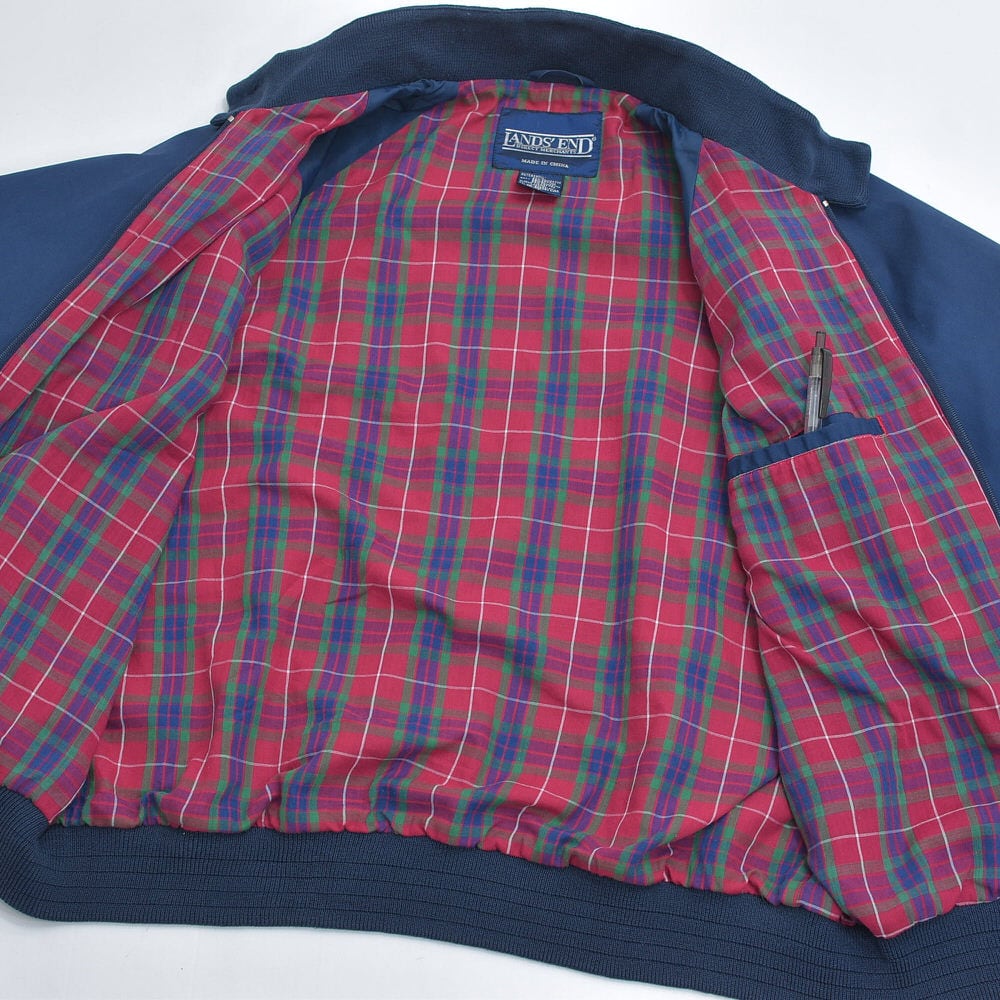 ヴィンテージ 90s ハリントンジャケット 紺 裏地チェックG-9タイプスイング 80年代 BARACUTA バラクータ G9 スイングトップ ハリントンジャケット