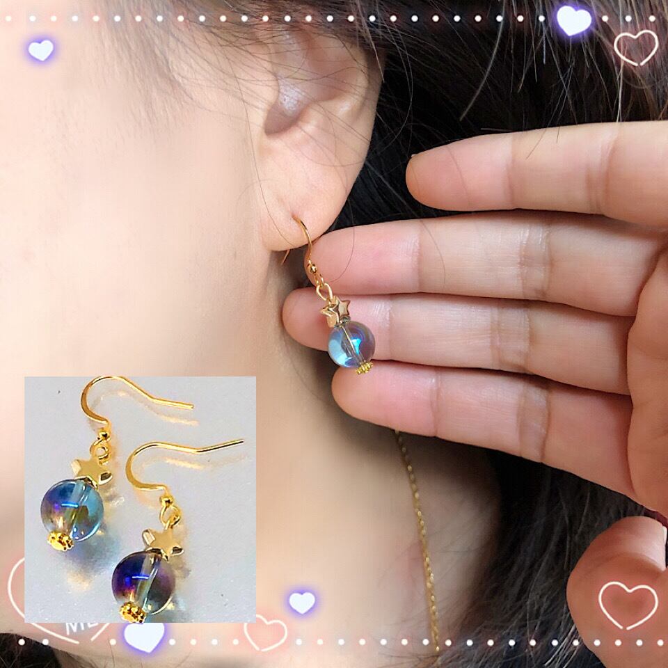 コスモオーラクリスタルピアス サージカルステンレス イヤリング変更