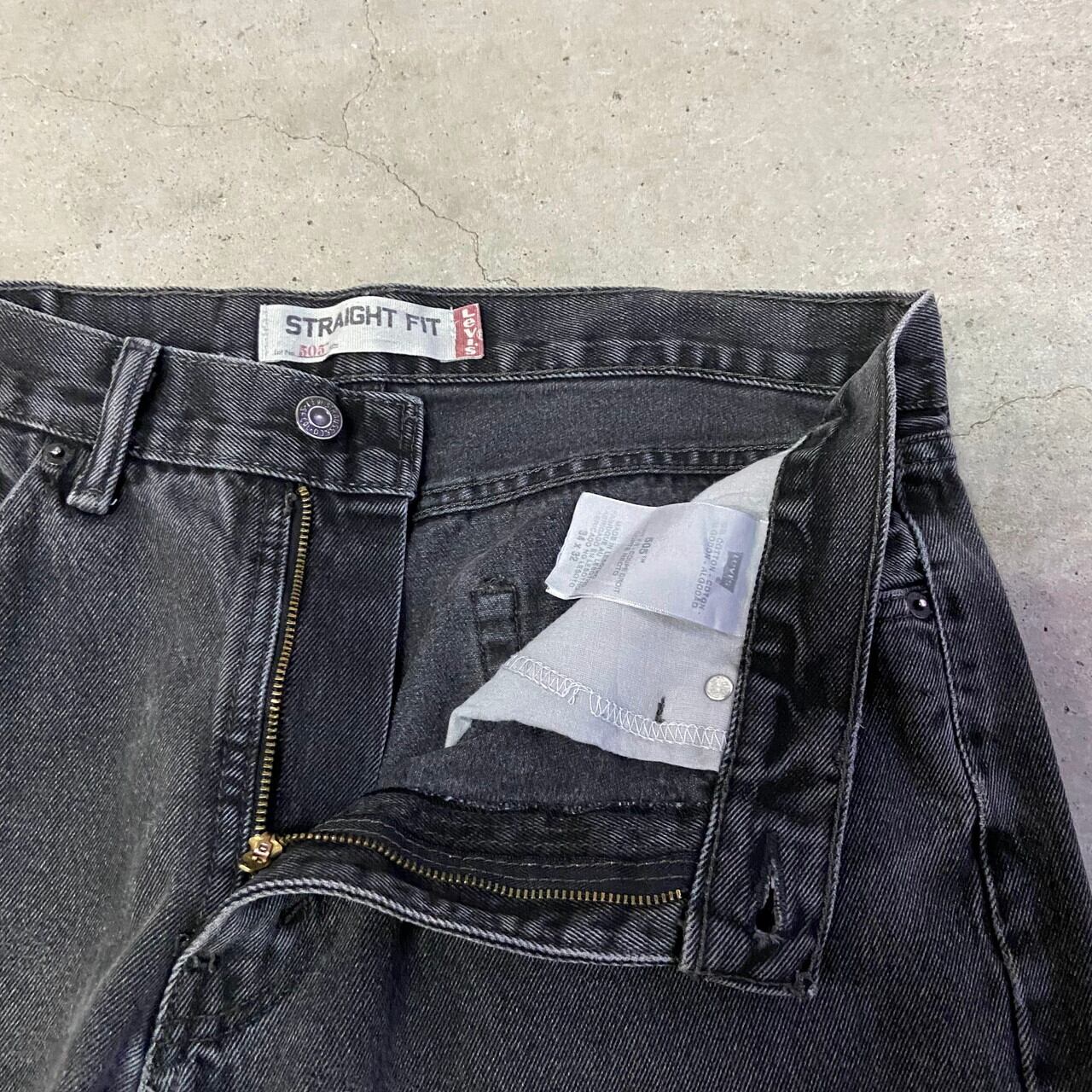 Levi S リーバイス 505 ブラックデニムパンツ メンズw34 古着 ジーンズ ストレートフィット ブラック 黒 デニムパンツ Ws22 15 Cave 古着屋 公式 古着通販サイト