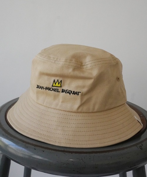 【JEAN-MICHEL BASQUIAT / ジャン-ミシェル バスキア 】LOGO HAT ハット ベージュ BQ-BQ2307