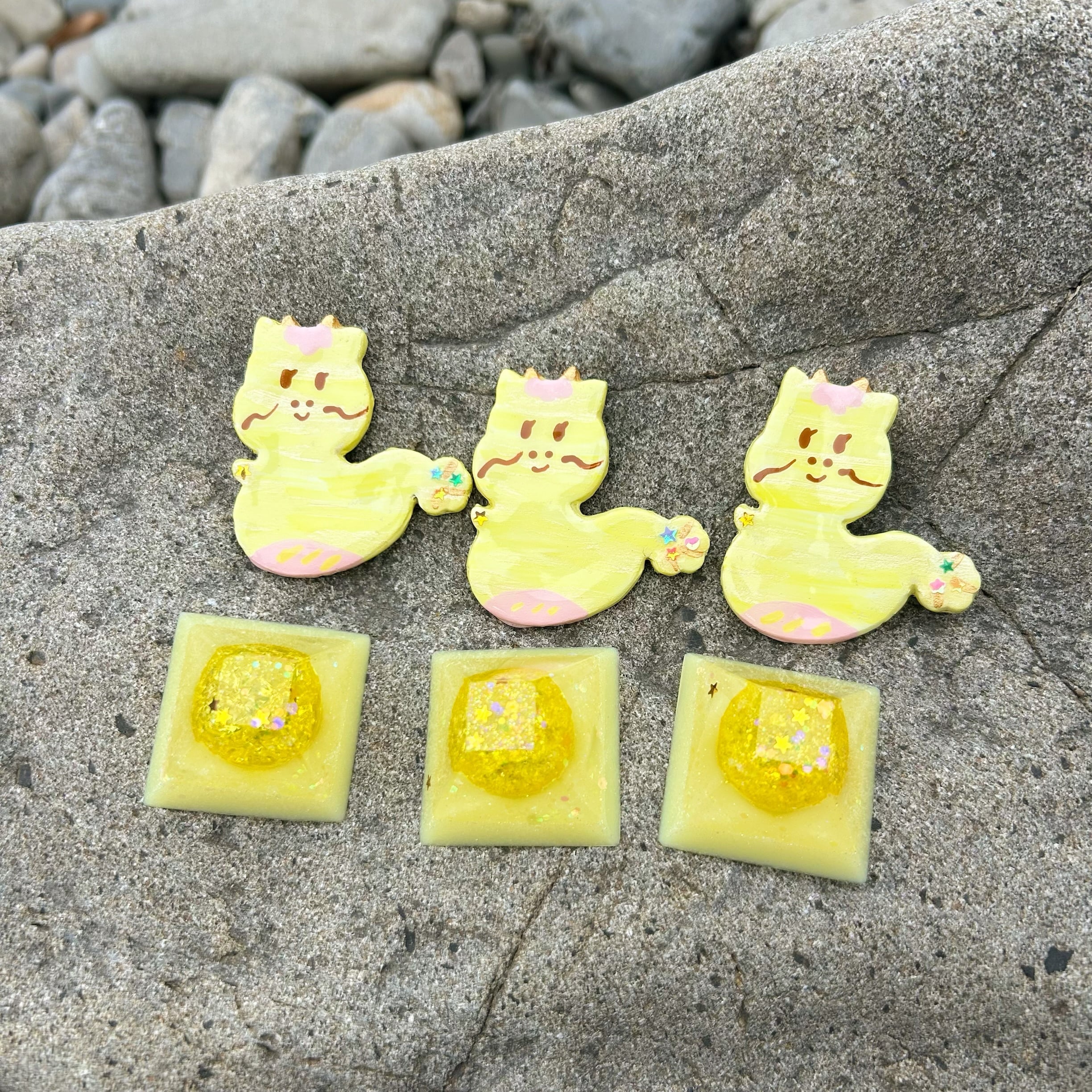 黄龍さま*お守りオルゴナイトセット(四万十川)