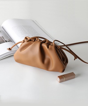 レザー調がま口ショルダーバッグ【e-70086】