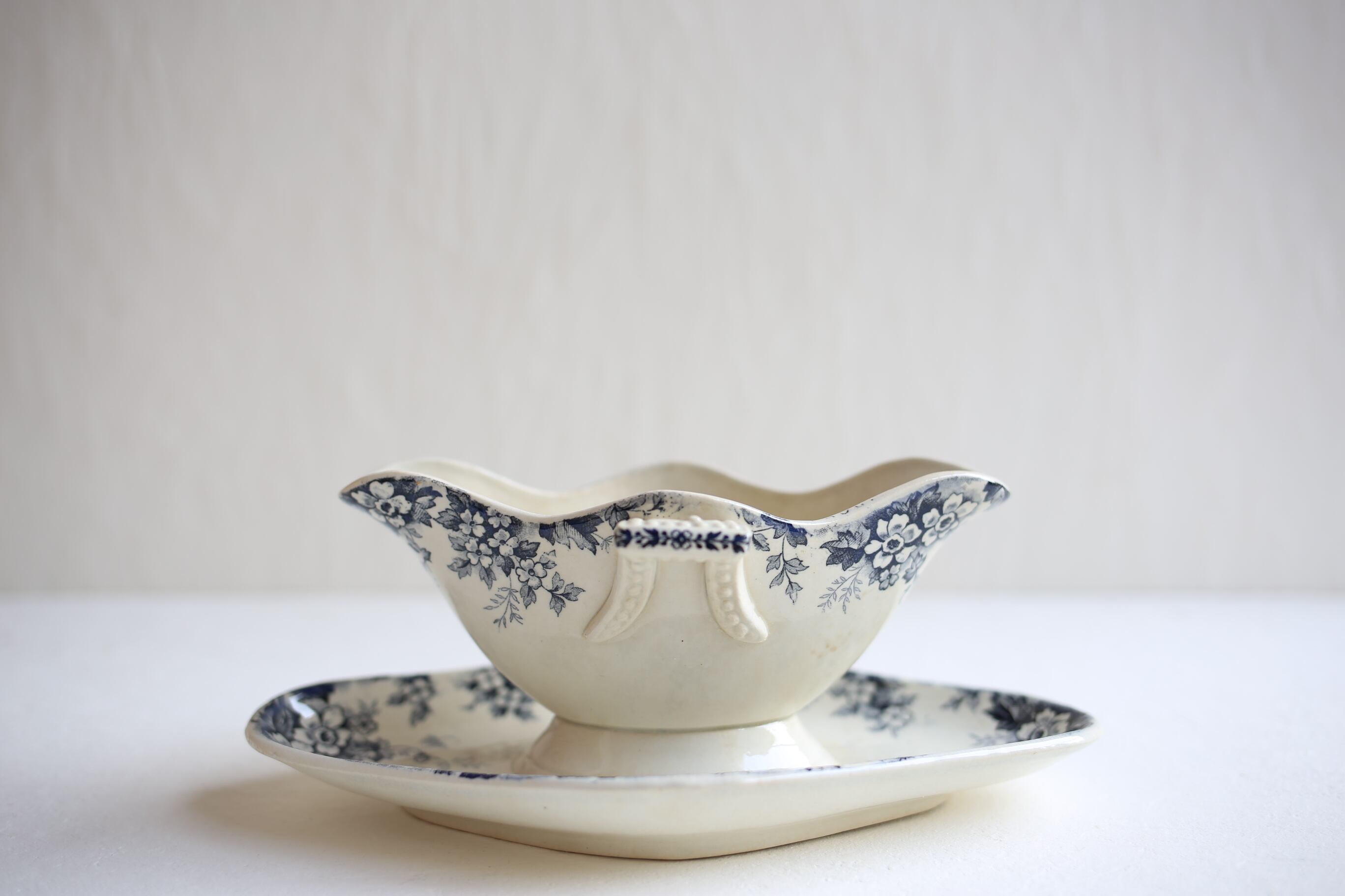 フランス アンティーク ヴィンテージ サンタマン 『MARIE-LOUISE』ソーシエ―ル(ネイビー) N-02904