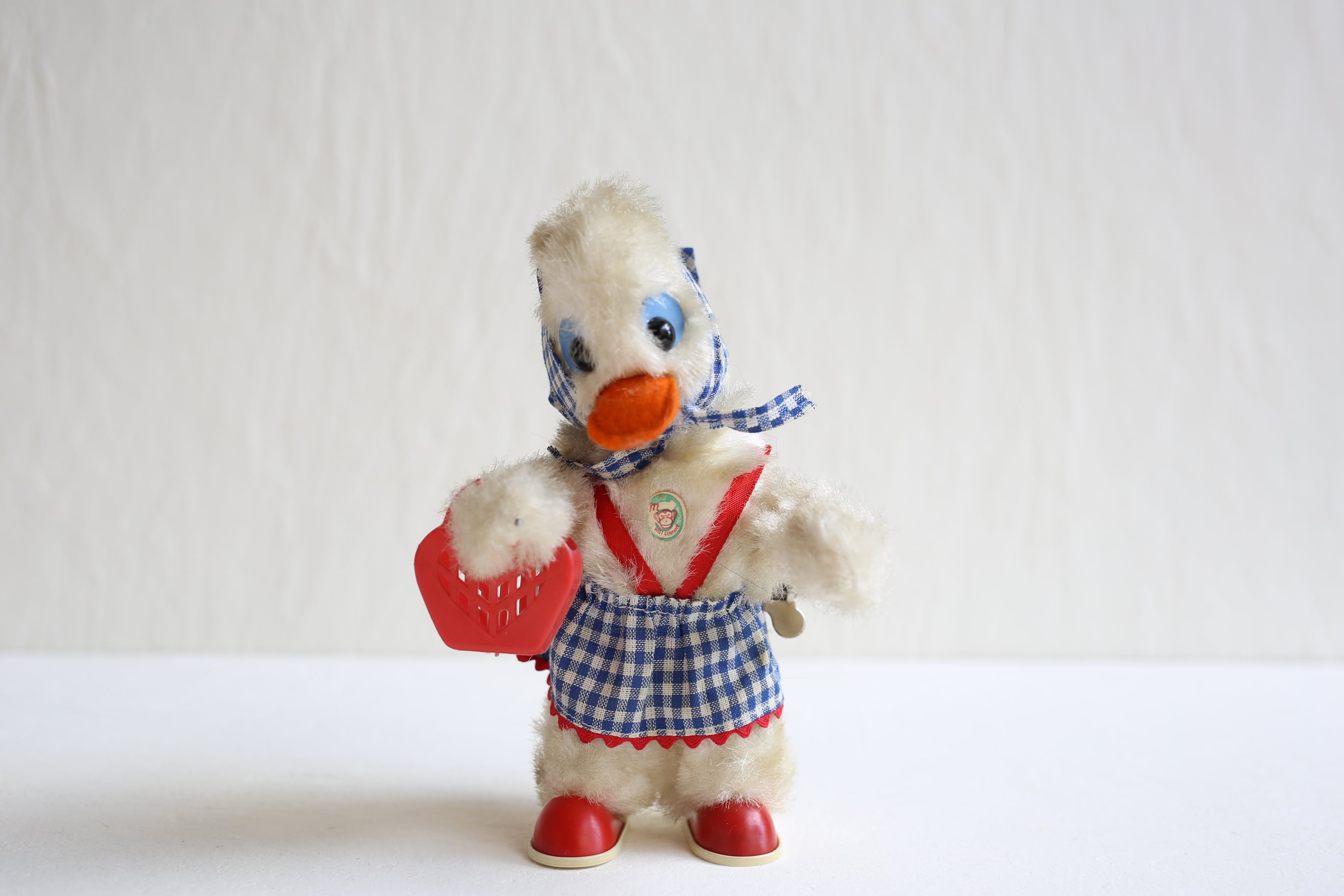 アンティーク ヴィンテージ 西ドイツ製 max carl ゼンマイおもちゃ 「ショッピングするアヒル」N-03343