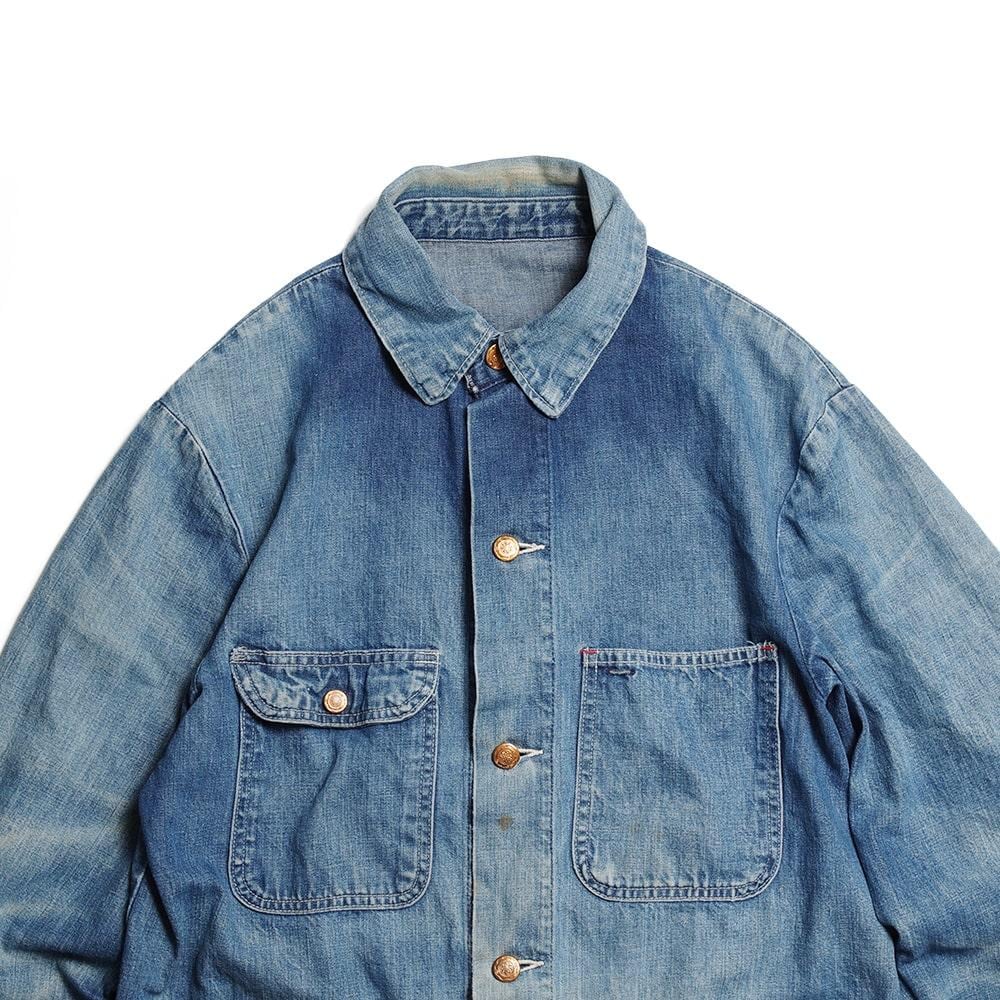 【before half century Vintages(ビフォーハーフセンチュリーヴィンテージ)】60's VINTAGE DENIM  COVERALL 60年代ヴィンテージデ二ムカバーオール | USA SAY powered by BASE