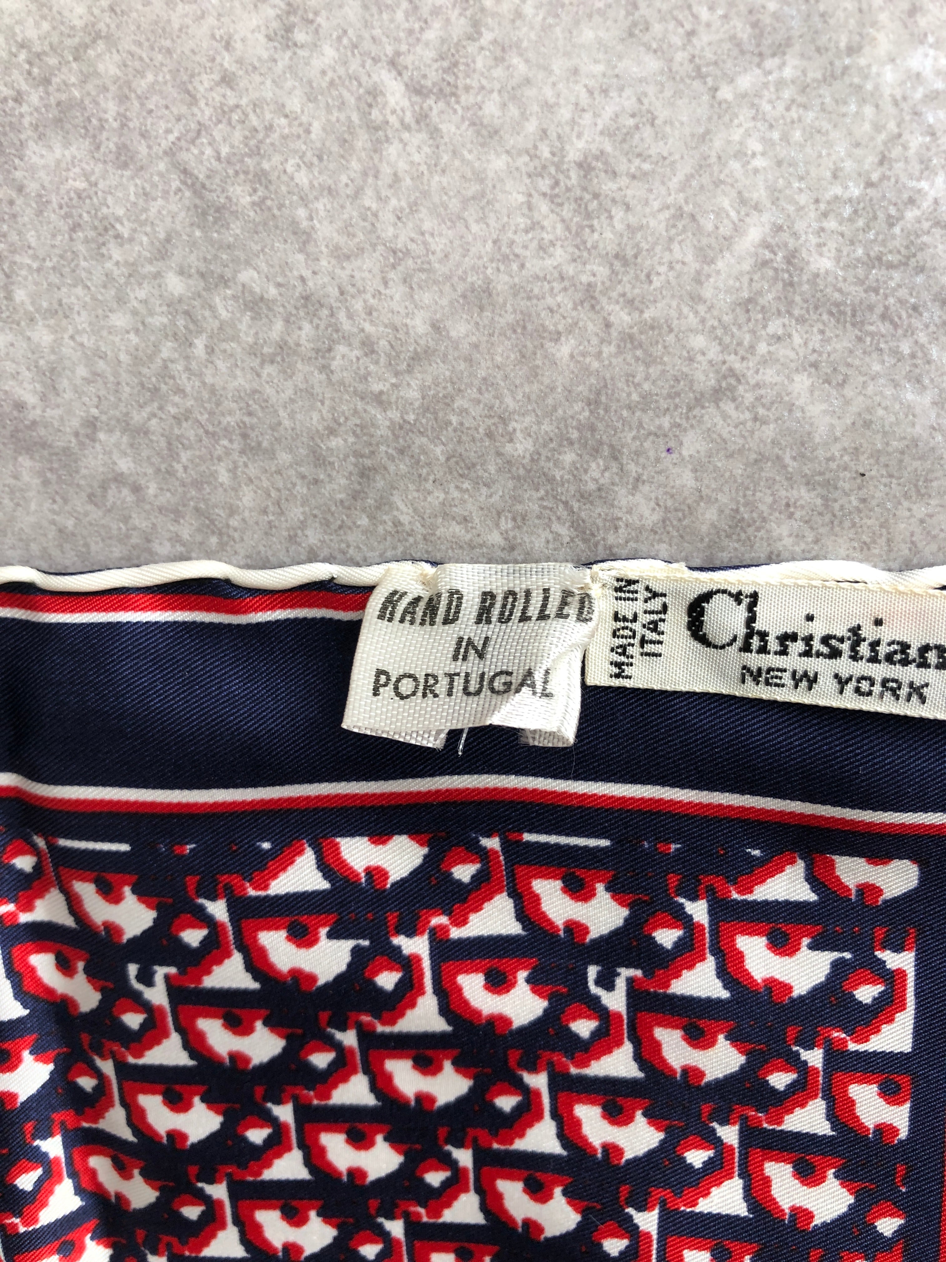 Christian Dior クリスチャン ディオール トロッター スカーフ レッド