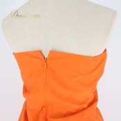 フラダンス 衣装 ツーピース セットアップ 上下セット オレンジ系 チューブトップ ワントーン ティアレ柄 かわいい 華やか 鮮やか 明るい 橙 ハワイアン アロハ ハワイアンプリント フラ ダンス レッスン 練習 おしゃれ ダンス衣装 イベント 目を引く