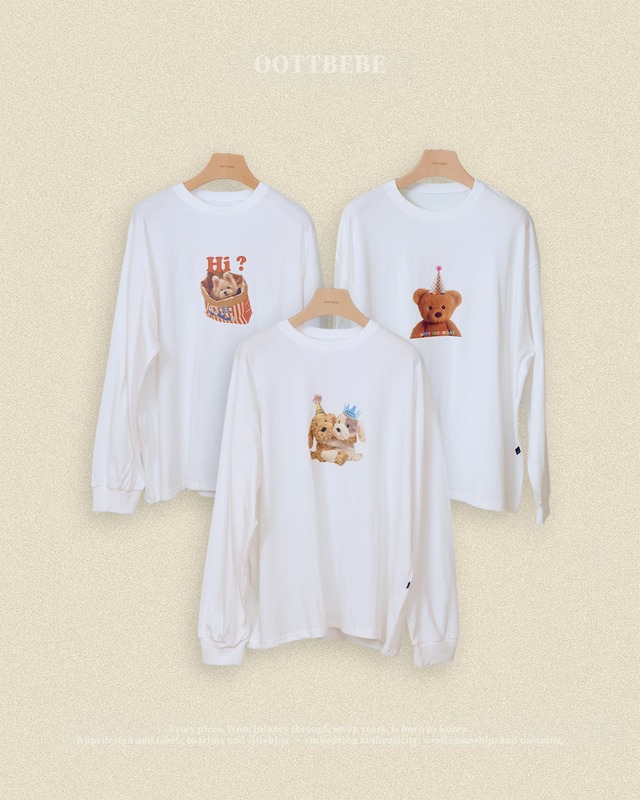【ﾉﾍﾞﾙﾃｨ＆送料無料】Puppy Series T-shirt (adidas) / oottbebe
