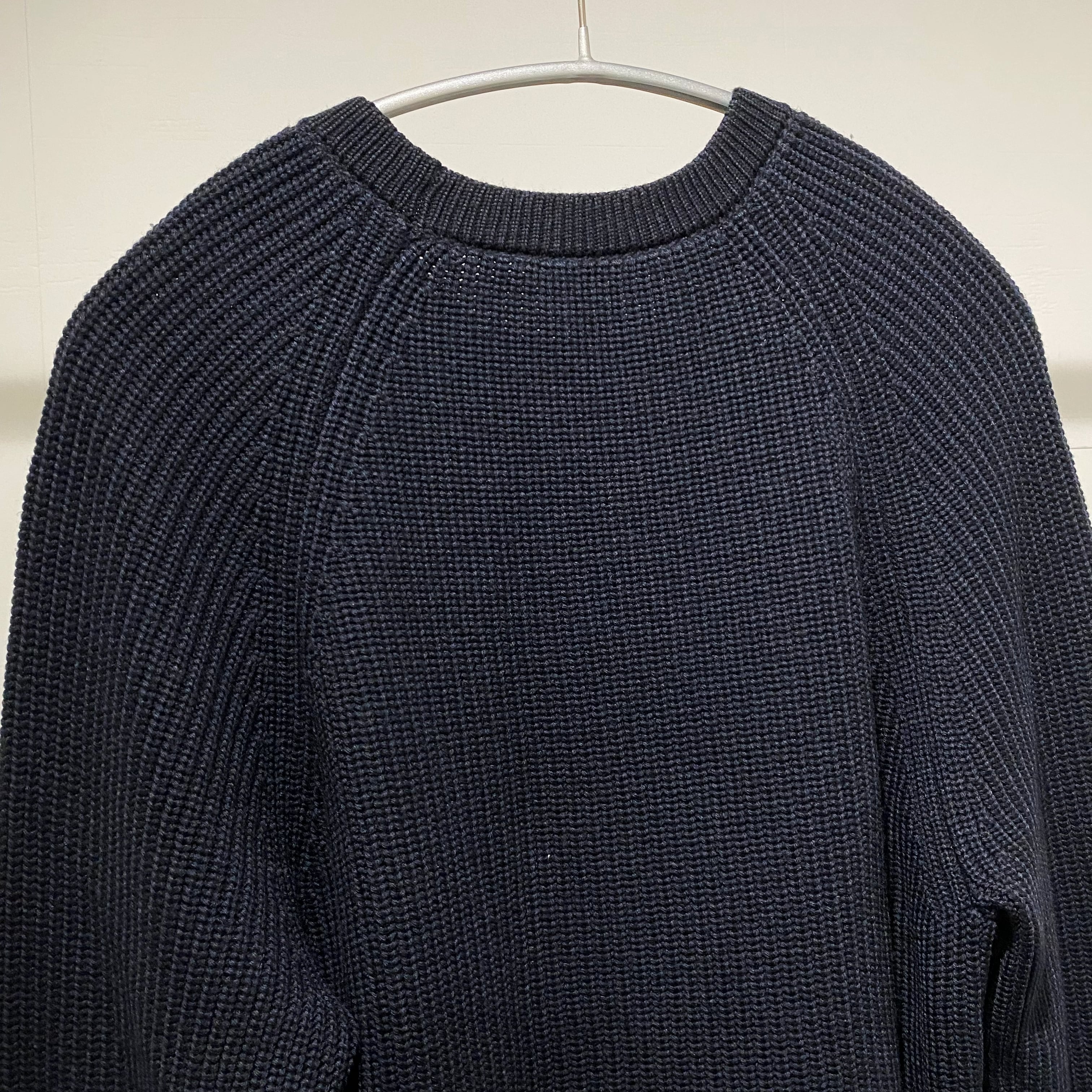 LEMAIRE ルメール ウール クルーネックニット ネイビー size-S 【中 